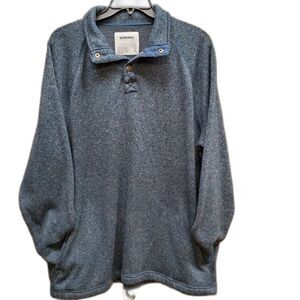 Sonoma Heather Blue Henley Style Pullover